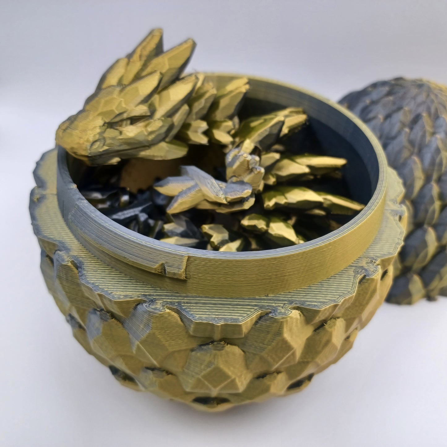 Dragon Egg with Dragon Inside - Pick Your Size and Color - Articulating 3D Printed Fidget Toy, Desk Decor, Birthday Present, Christmas Gift
