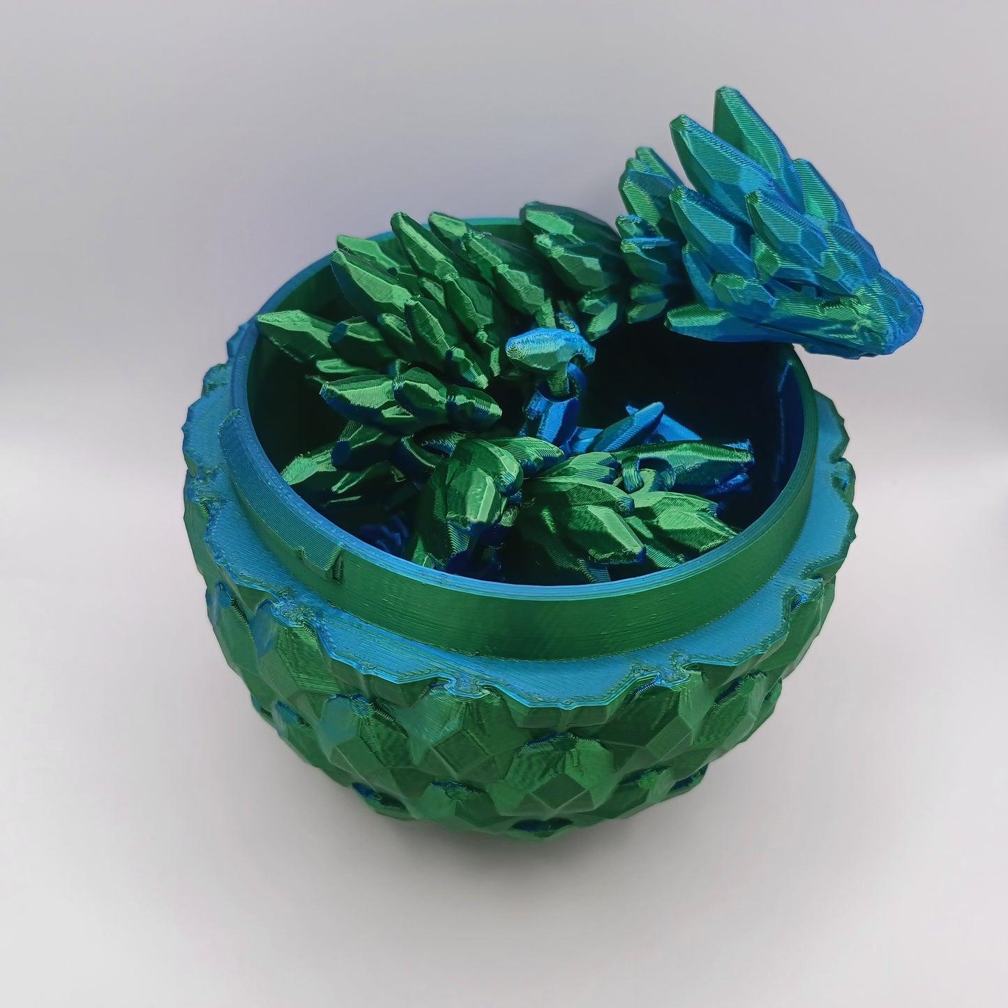Dragon Egg with Dragon Inside - Pick Your Size and Color - Articulating 3D Printed Fidget Toy, Desk Decor, Birthday Present, Christmas Gift