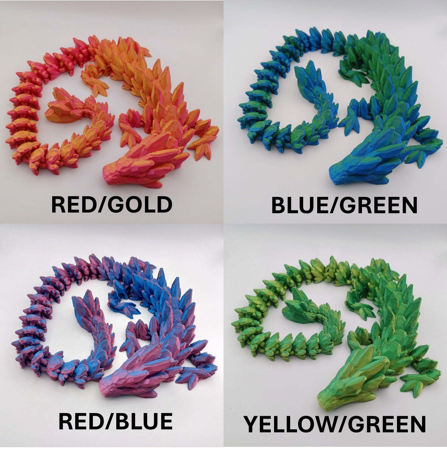 Dragon Egg with Dragon Inside - Pick Your Size and Color - Articulating 3D Printed Fidget Toy, Desk Decor, Birthday Present, Christmas Gift