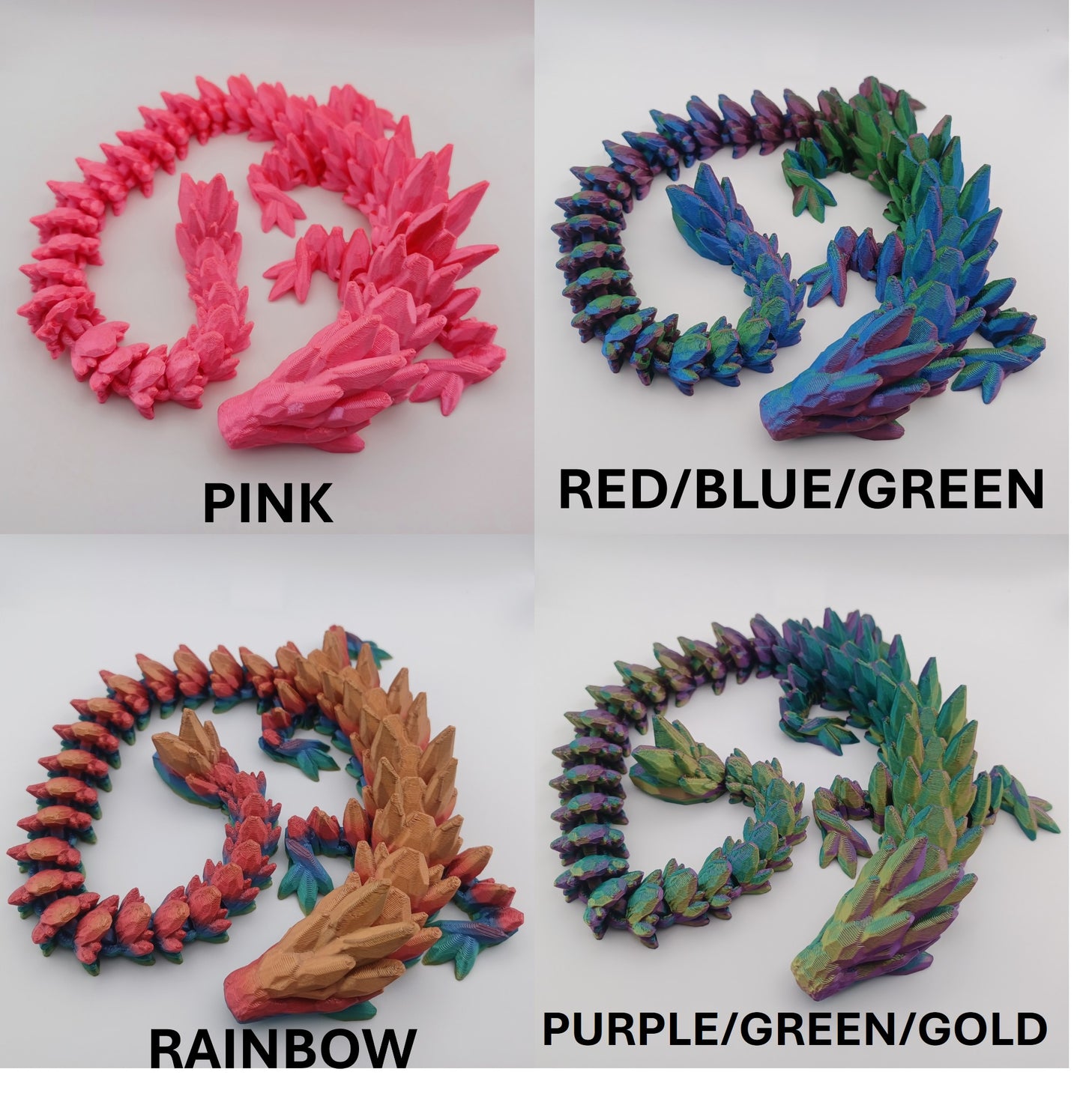 Dragon Egg with Dragon Inside - Pick Your Size and Color - Articulating 3D Printed Fidget Toy, Desk Decor, Birthday Present, Christmas Gift